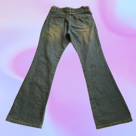 Vintage Y2K Low Waist Fade Flare Jeans