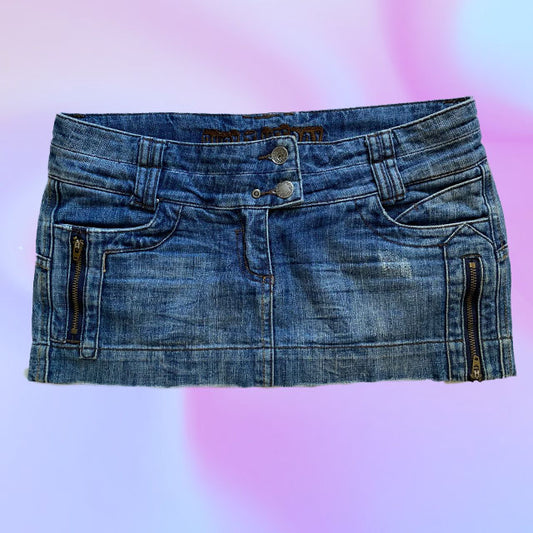 Vintage Y2K Micro Mini Denim Skirt