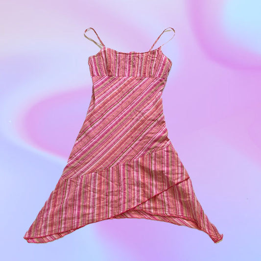 Vintage 90's Pimkie Fairy Pink Striped Dress
