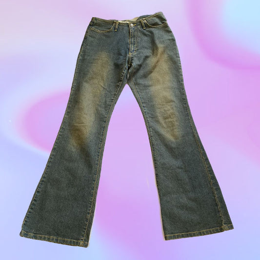 Vintage Y2K Low Waist Fade Flare Jeans