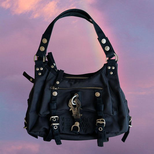 Vintage Y2K Cyber George Gina & Lucy Dark Navy Bag