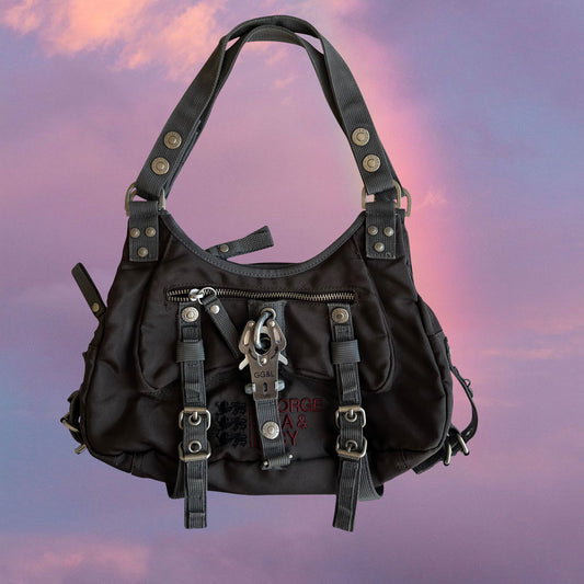 Vintage Y2K Cyber George Gina & Lucy Taupe Bag