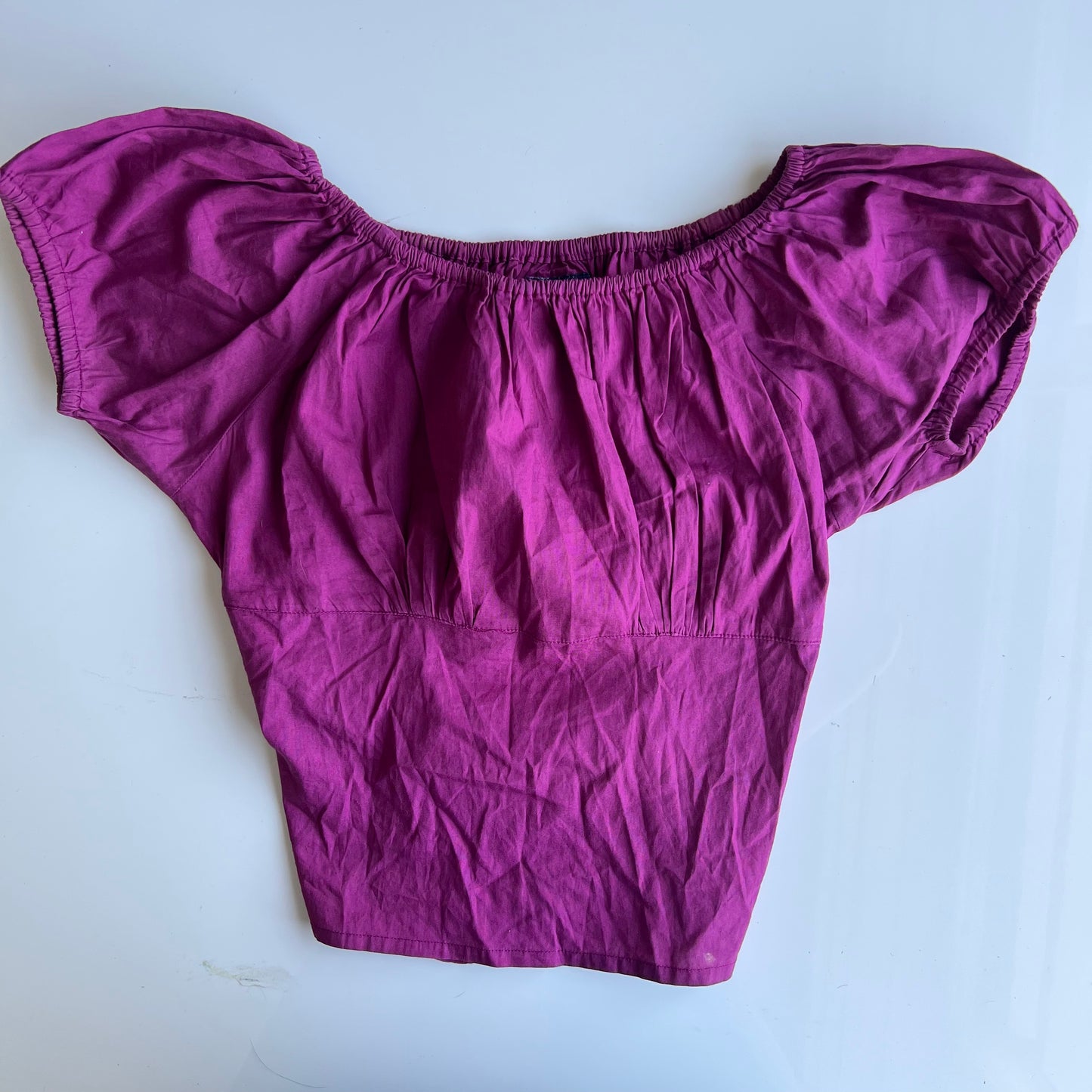 Vintage 90's Berry Backless Milkmaid Top (M)