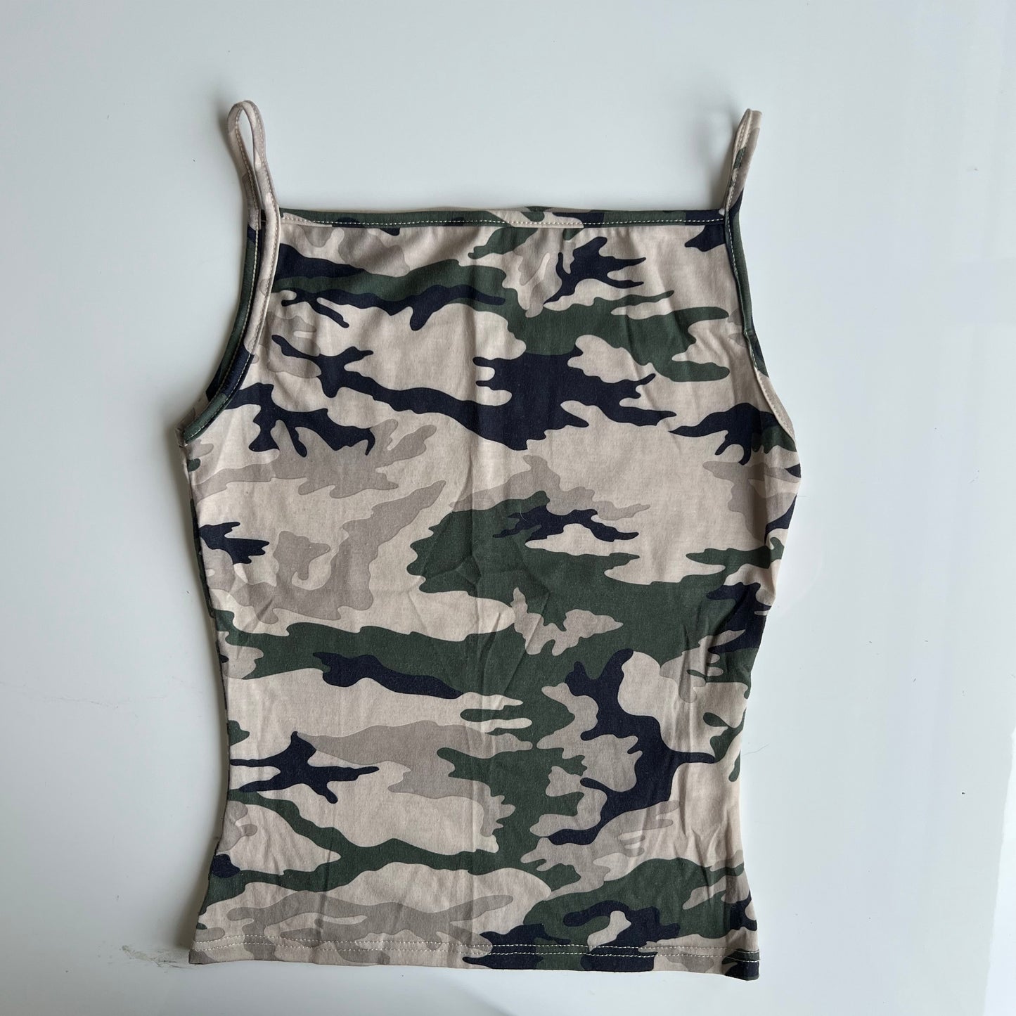 Vintage 90's Skater Camo Print High Neck Cami Top (S)