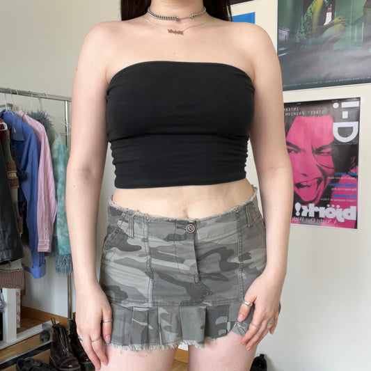 Vintage Y2K Camo Print Pleated Mini Skirt (36 EU / UK 8 / US 4)