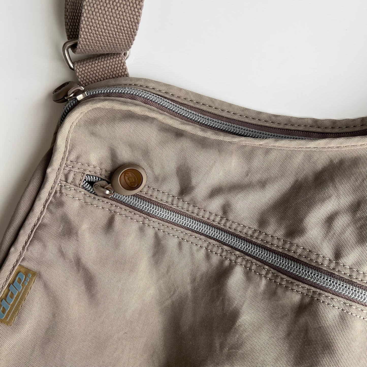 Vintage 90's Techwear Beige Cargo Side Crossbody Bag