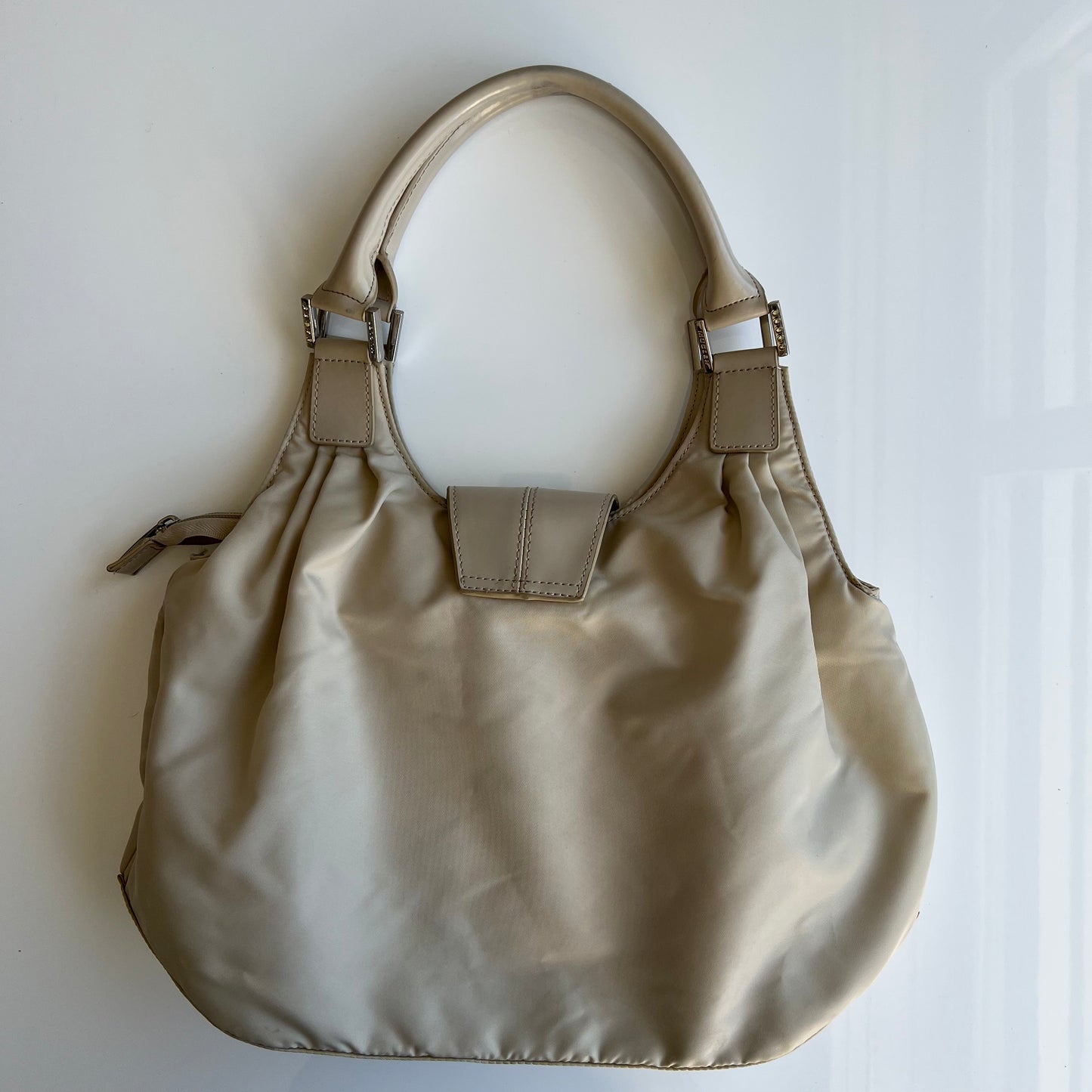 Vintage 90's Archive Mugler Beige Shoulder Bag