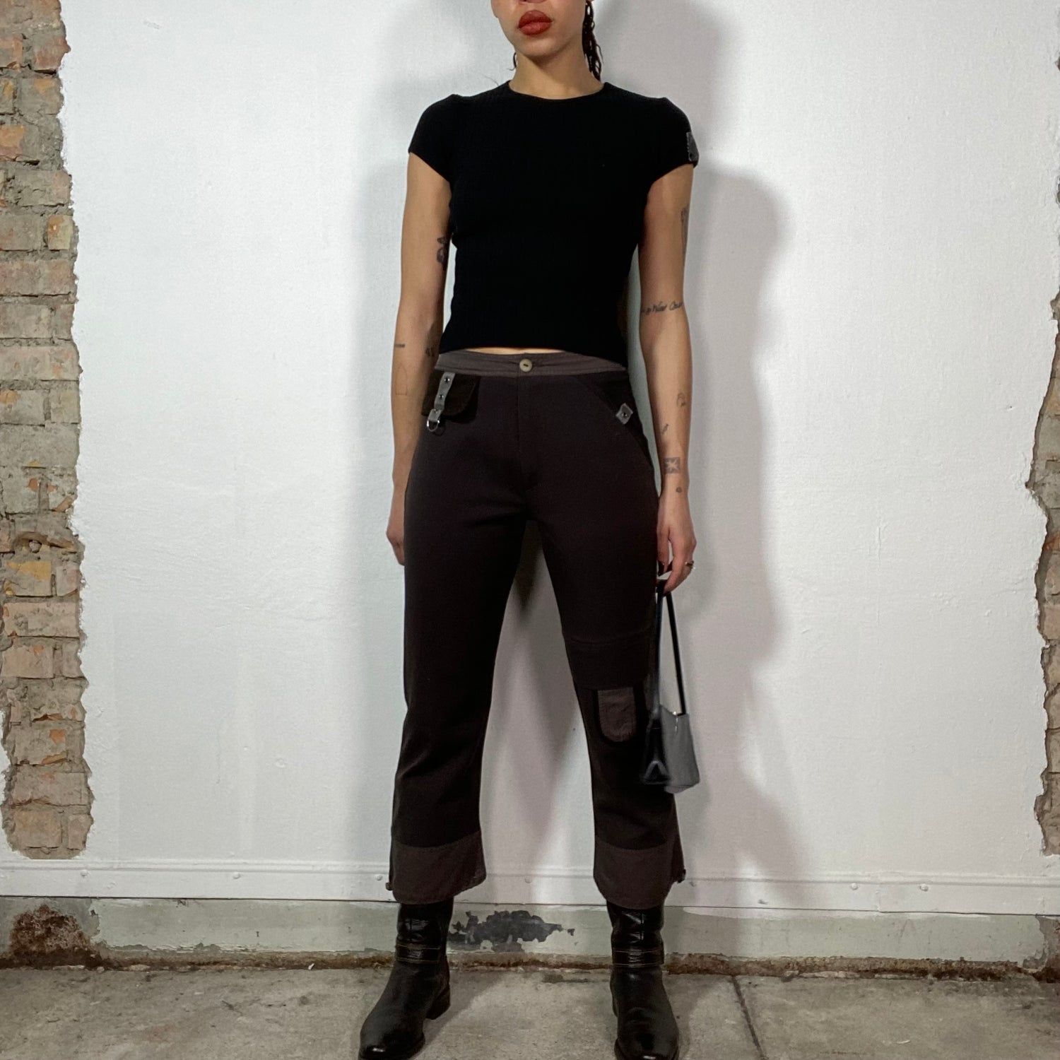 Vintage 2000's Archive Brown Cargo Capri Pants with Small