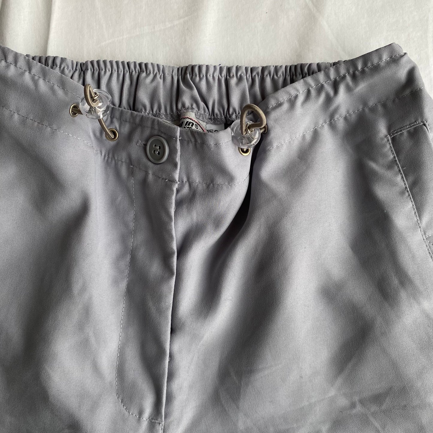 Vintage 90's Techwear Grey Cargos with Toggle Waist (32 EU / 4 UK / 0 US)