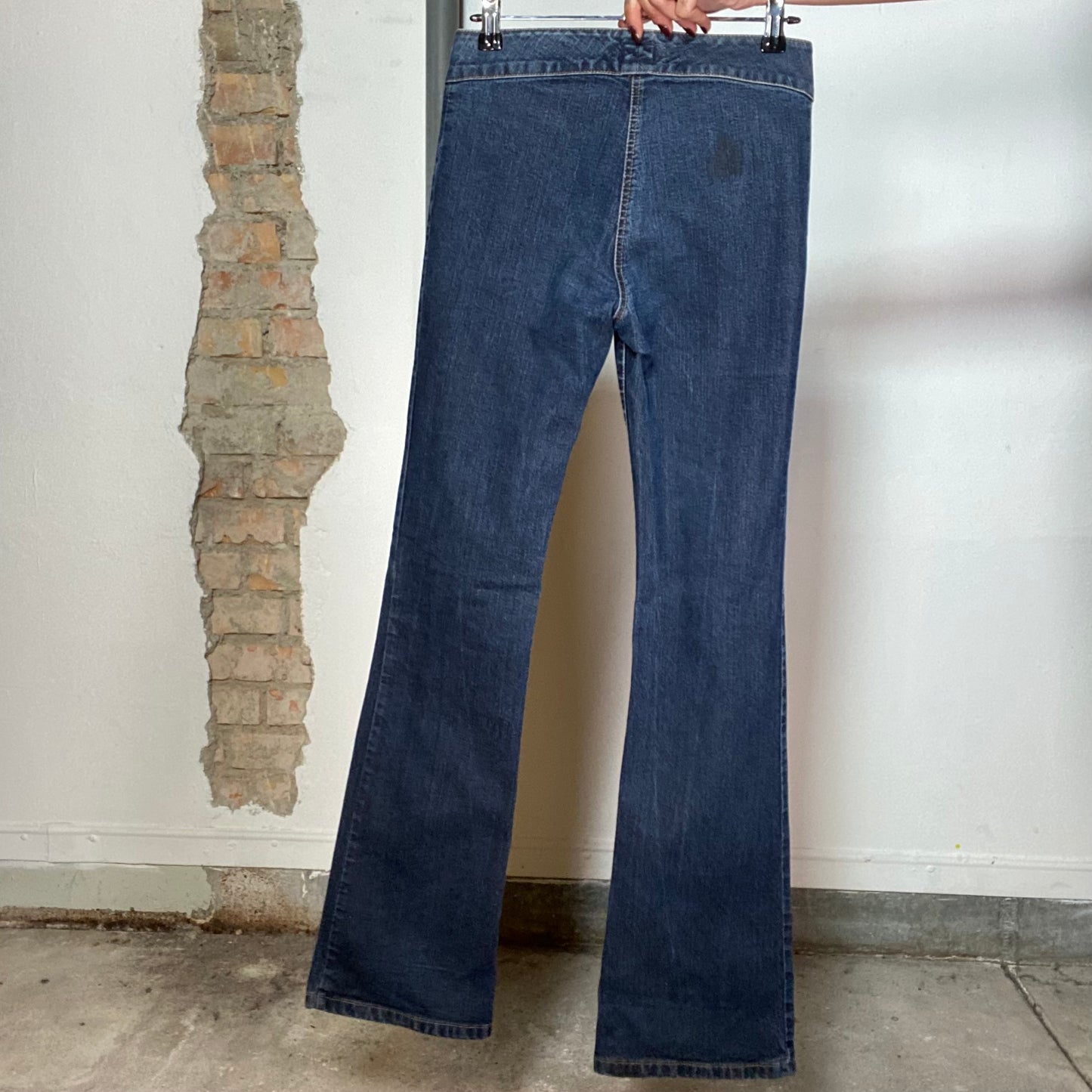 Vintage 2000's Archive Miss Sixty Flared Jeans with Belt Detail (XS)