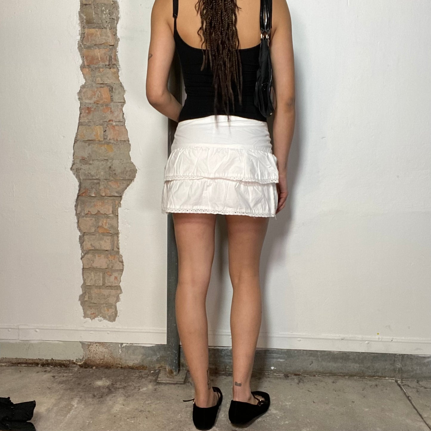 Vintage 2000's Ballet White Layered Mini Skirt (S)