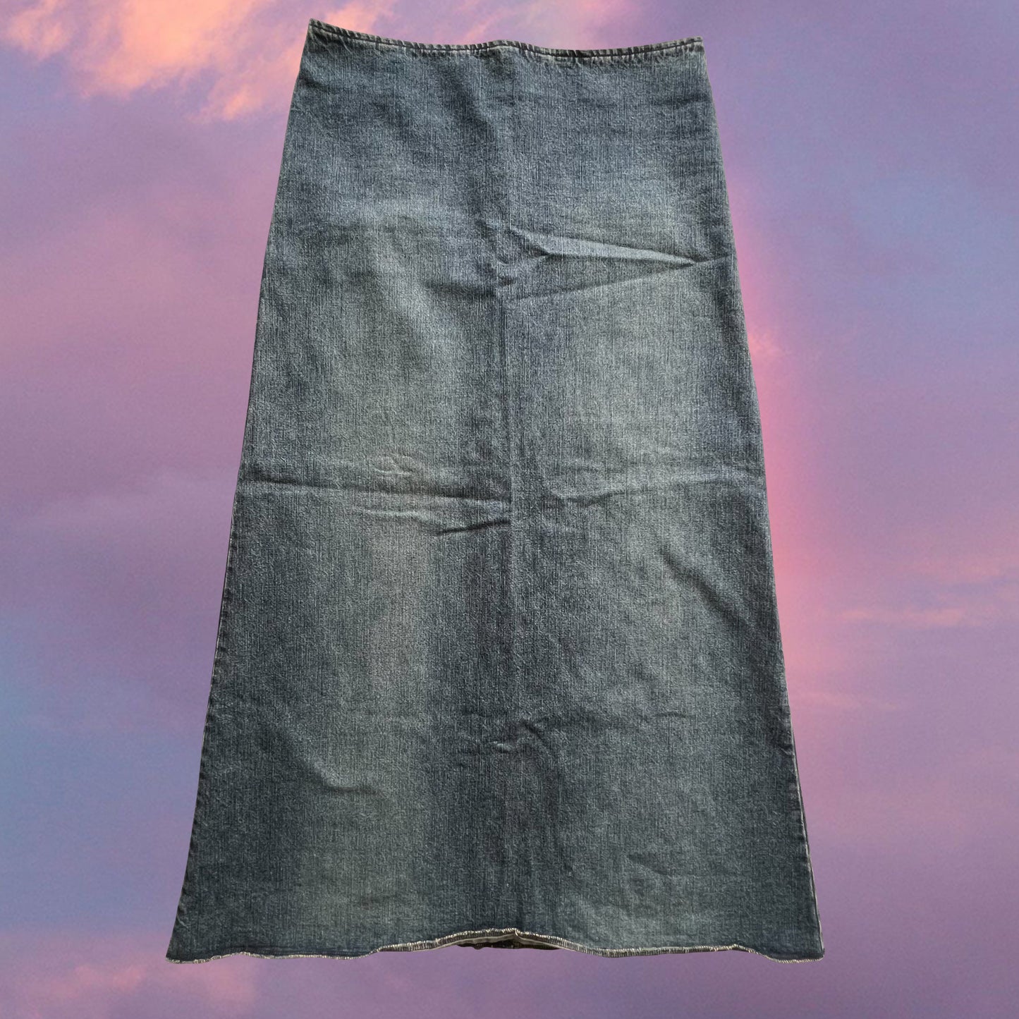 Vintage 90's Hippie Denim Maxi Skirt (36-38 EU / UK 8-10 / US 4-6)