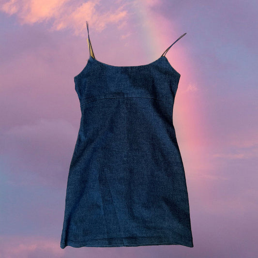 Vintage 90's Classic Denim Cami Mini Dress (S)