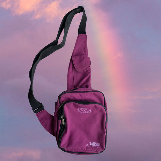 Vintage 90's Techwear Purple One Shoulder Backpack