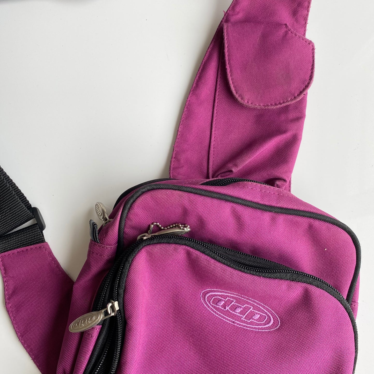 Vintage 90's Techwear Purple One Shoulder Backpack