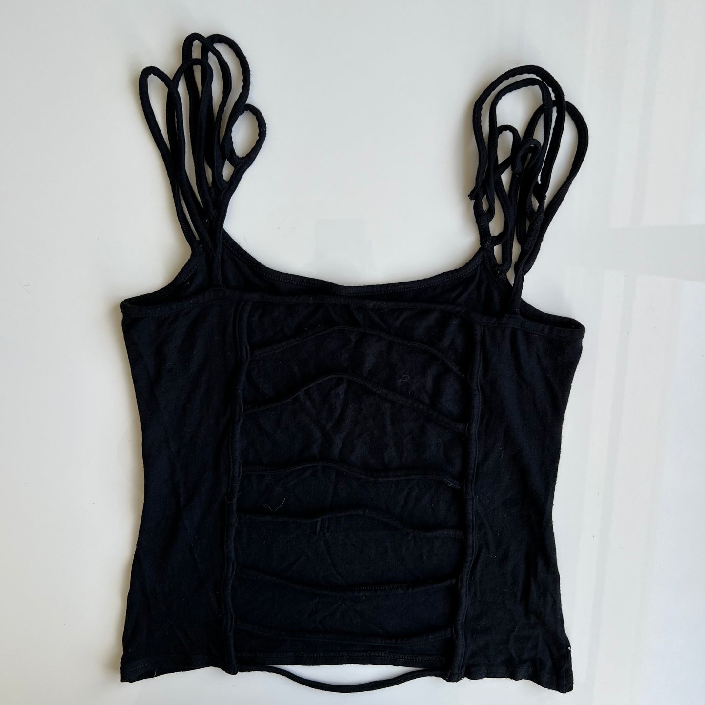 Vintage 90's Clubwear J'Adore Backless Black Cami Top (S)