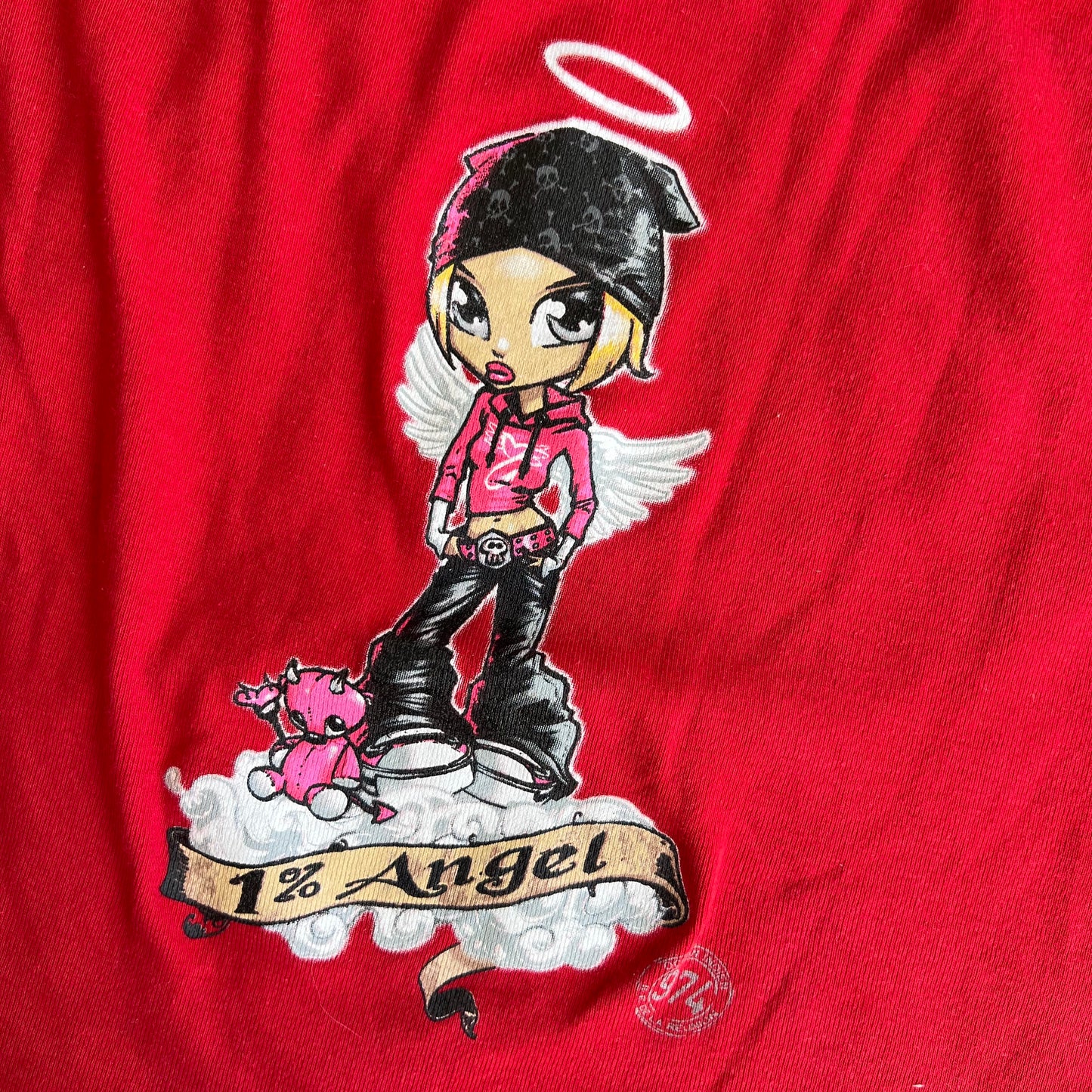 Vintage 90's Skater "1% ANGEL" Red Cami Top (S/M)