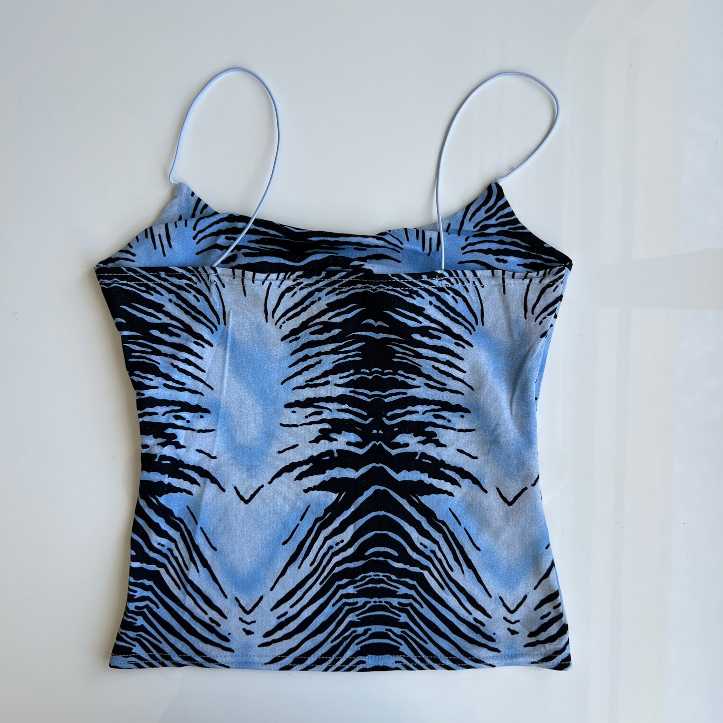 Vintage 90's Clubwear Blue Tiger Print Cami Top (S/M)