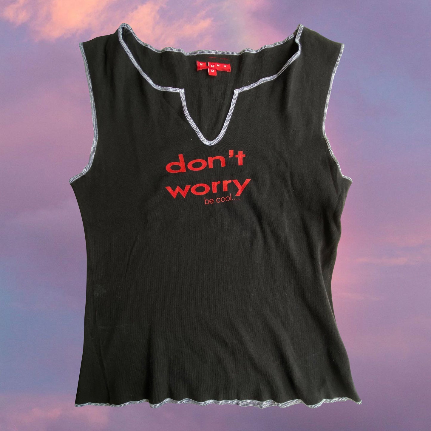 Vintage 90's Skater Don't Worry be Cool Tank Top (S/M)