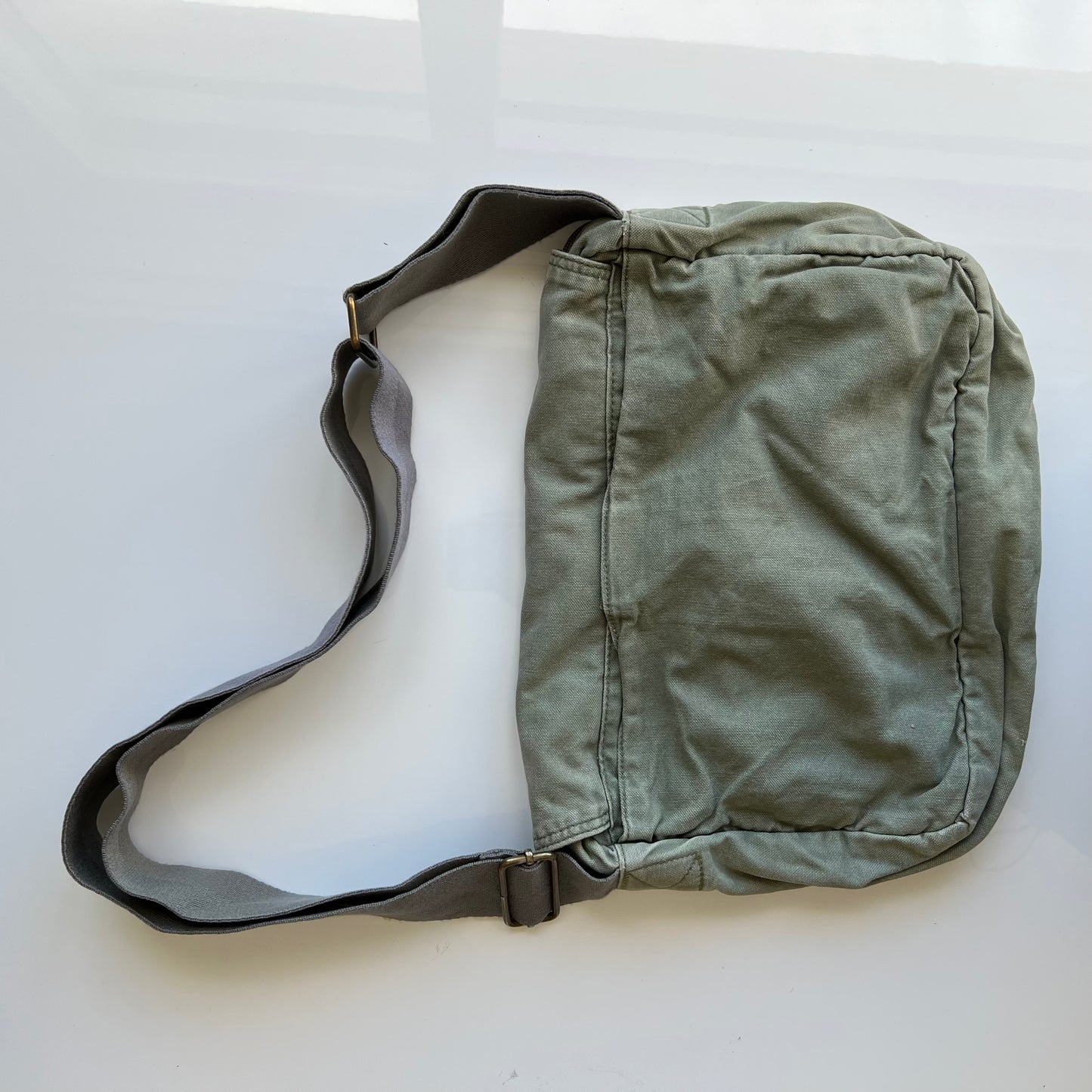 Vintage 90's Skater Grunge Khaki Crossbody Messenger Bag