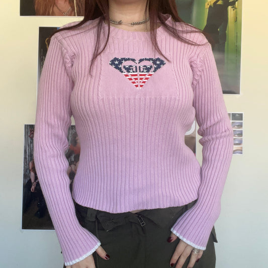 Vintage 90's Sporty Roxy Pink Sweater (M)