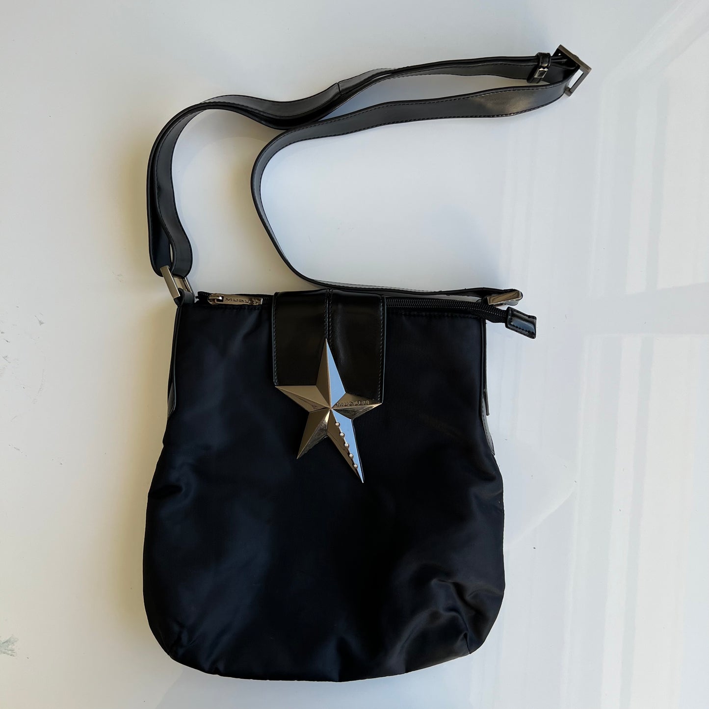 Vintage 90's Archive Mugler Black Crossbody Bag