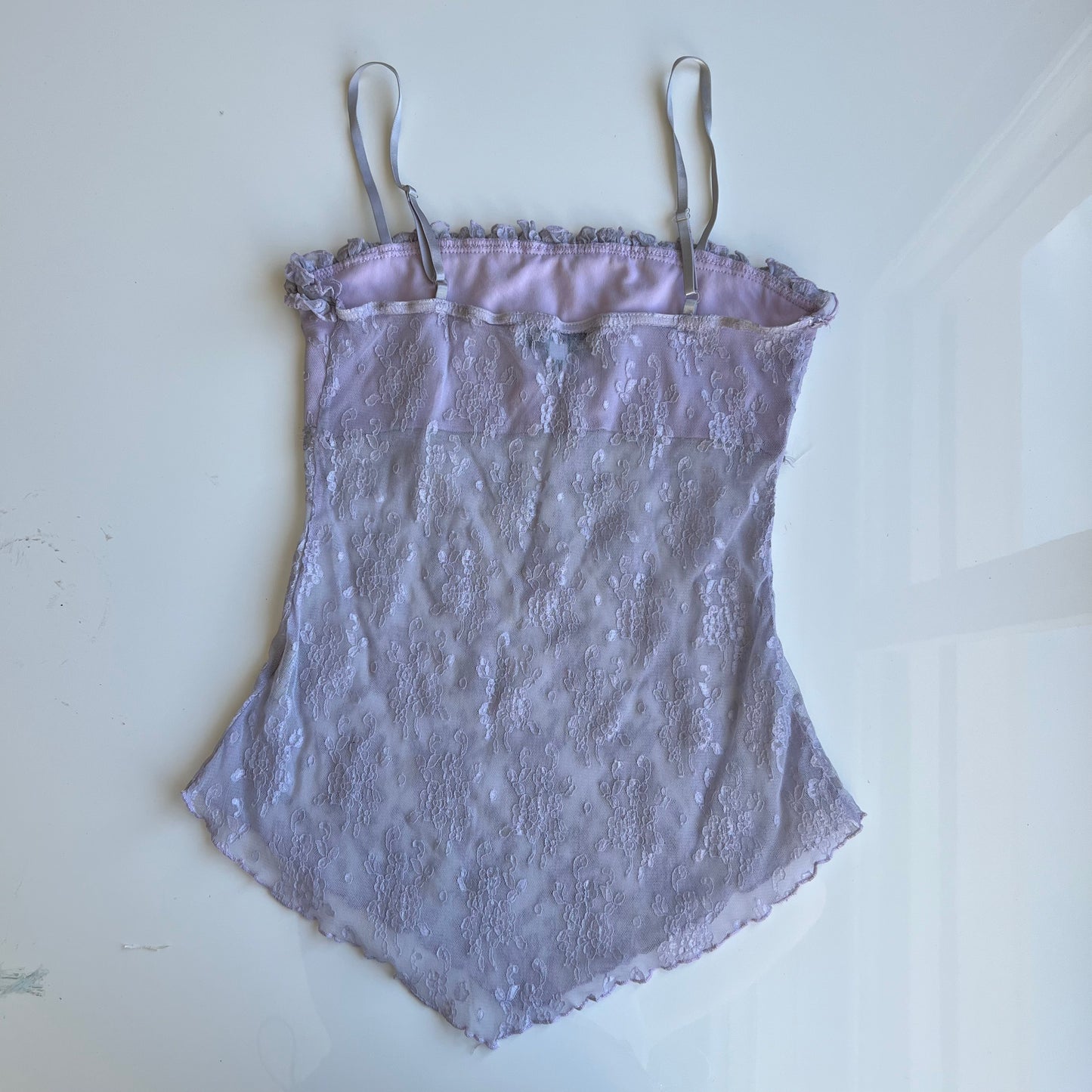 Vintage 90's Romantic Fairy Lilac Lace Cami Top (S)