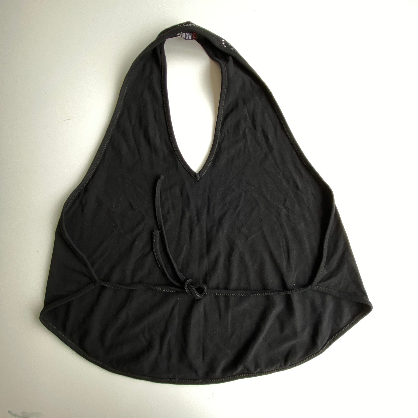 Vintage 90's Morgan de Toi Backless Halter Top with Diamante Motif (XS/S/M)