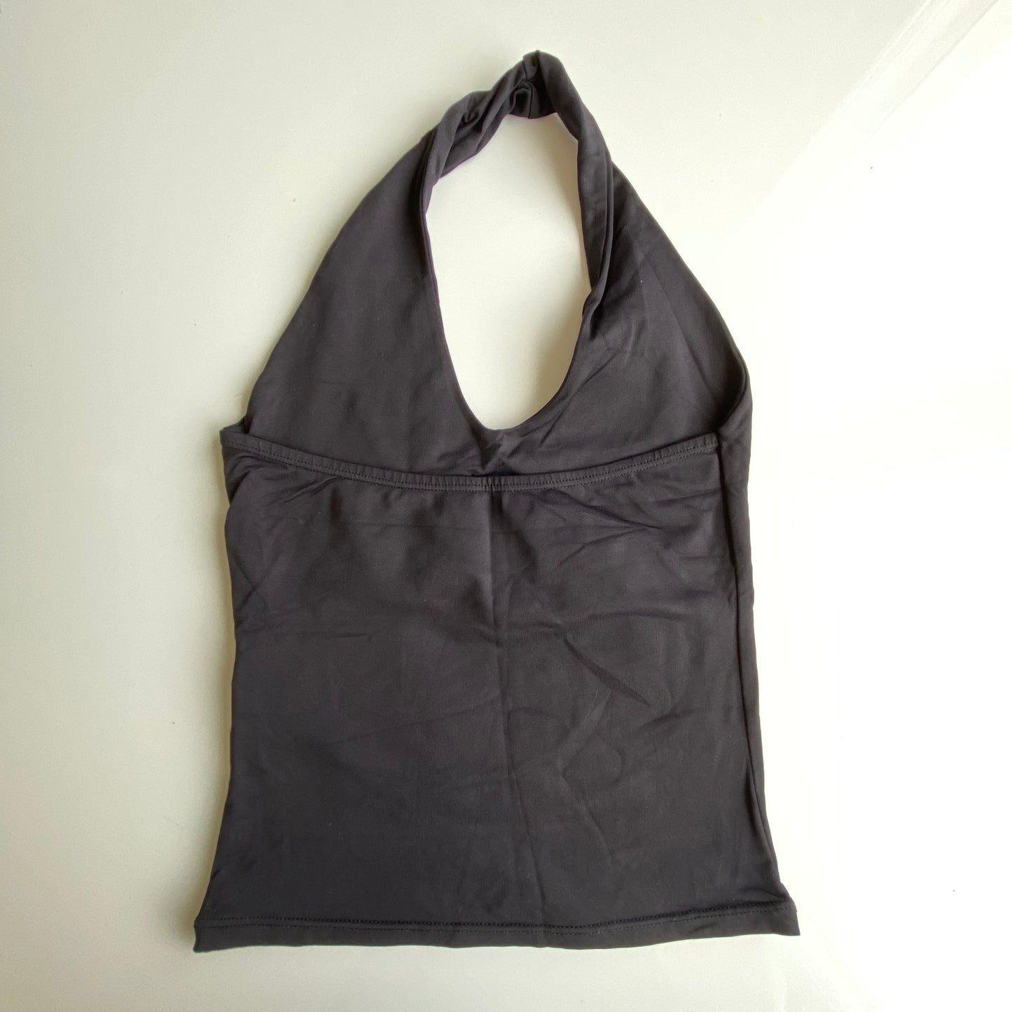 Vintage 90's Sporty Techwear Black and White Halter Top (S)