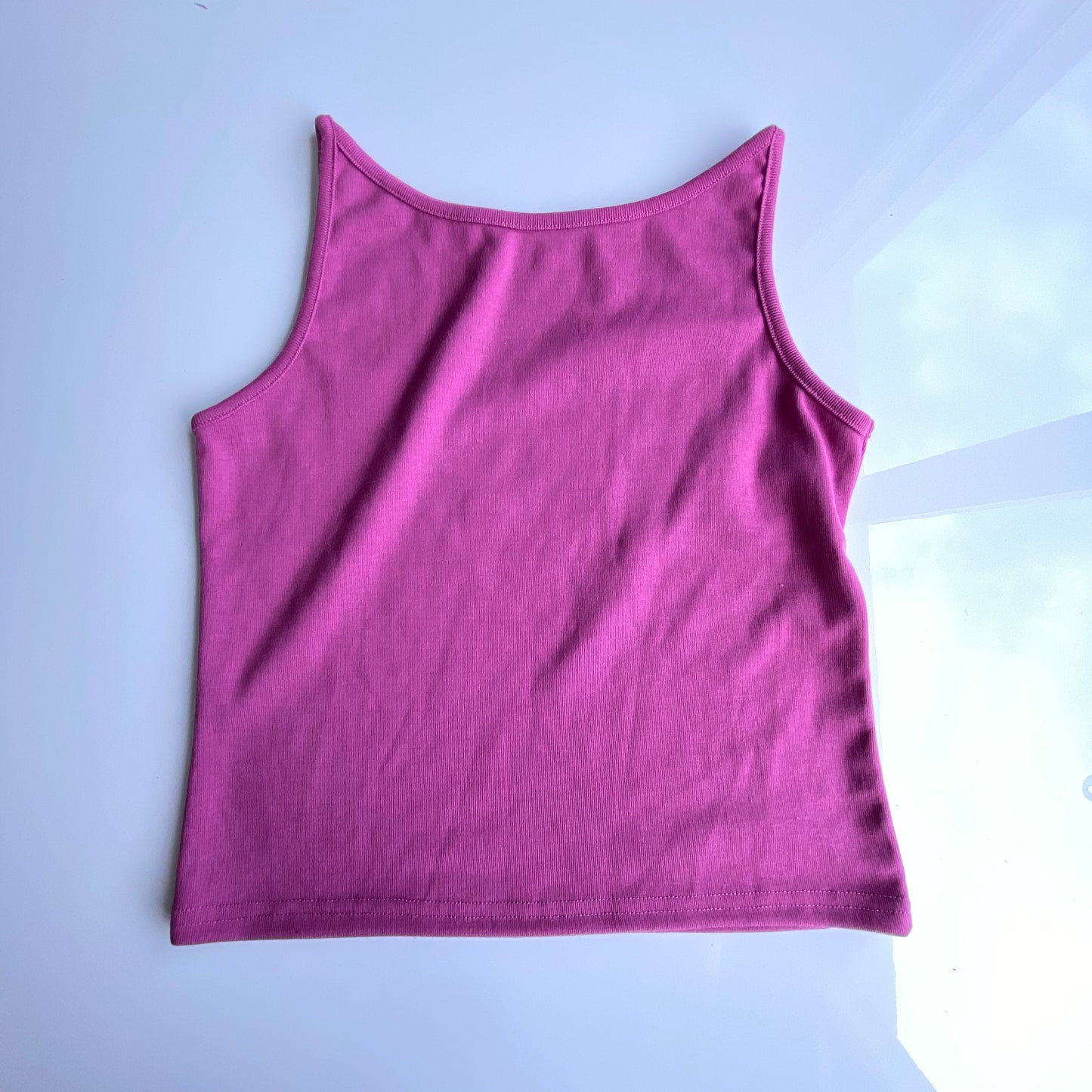 Vintage 90's Skater Pink Tank Top with Dragon Print (S/M)