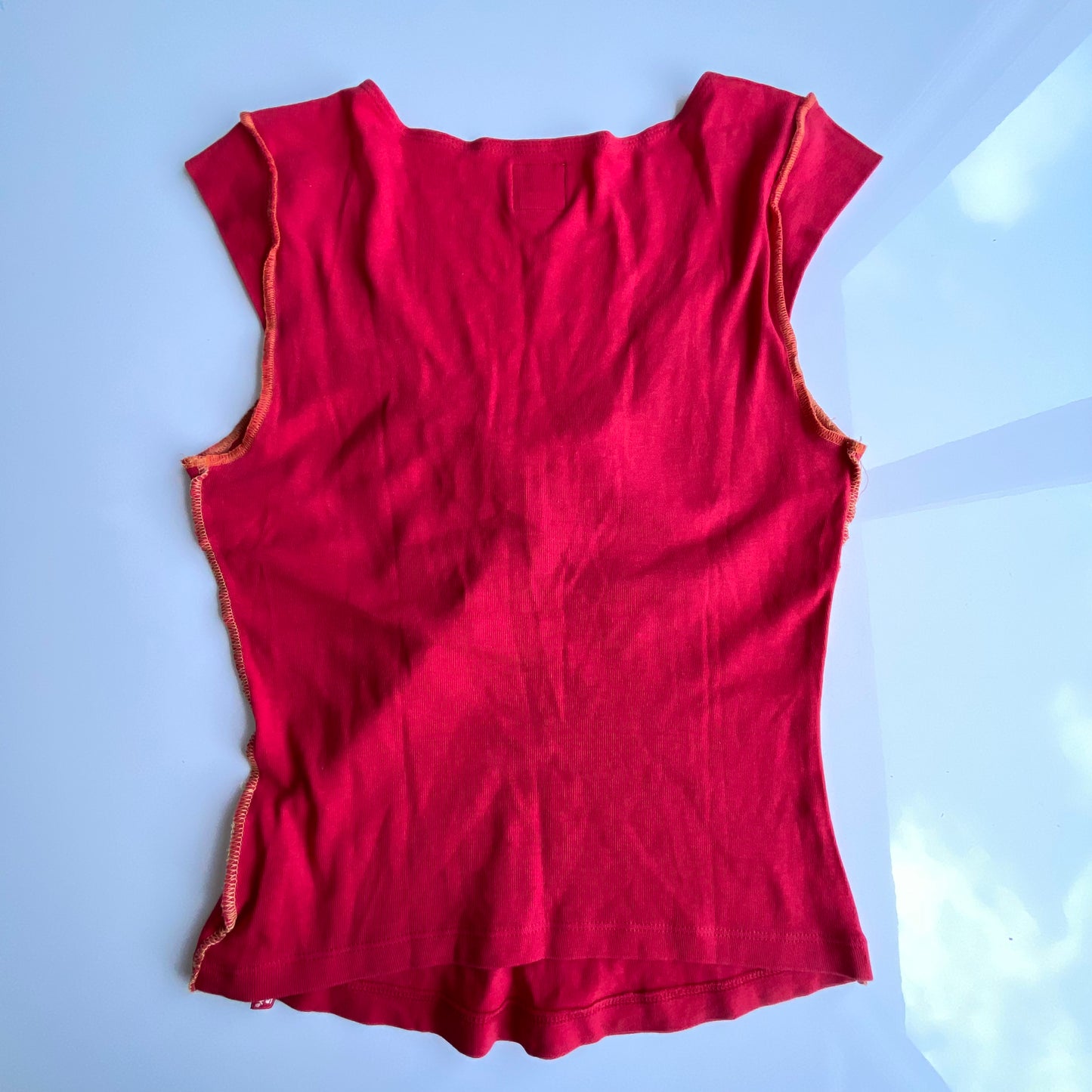 Vintage 90's Miss Sixty Graffiti Red Top (XS/S)