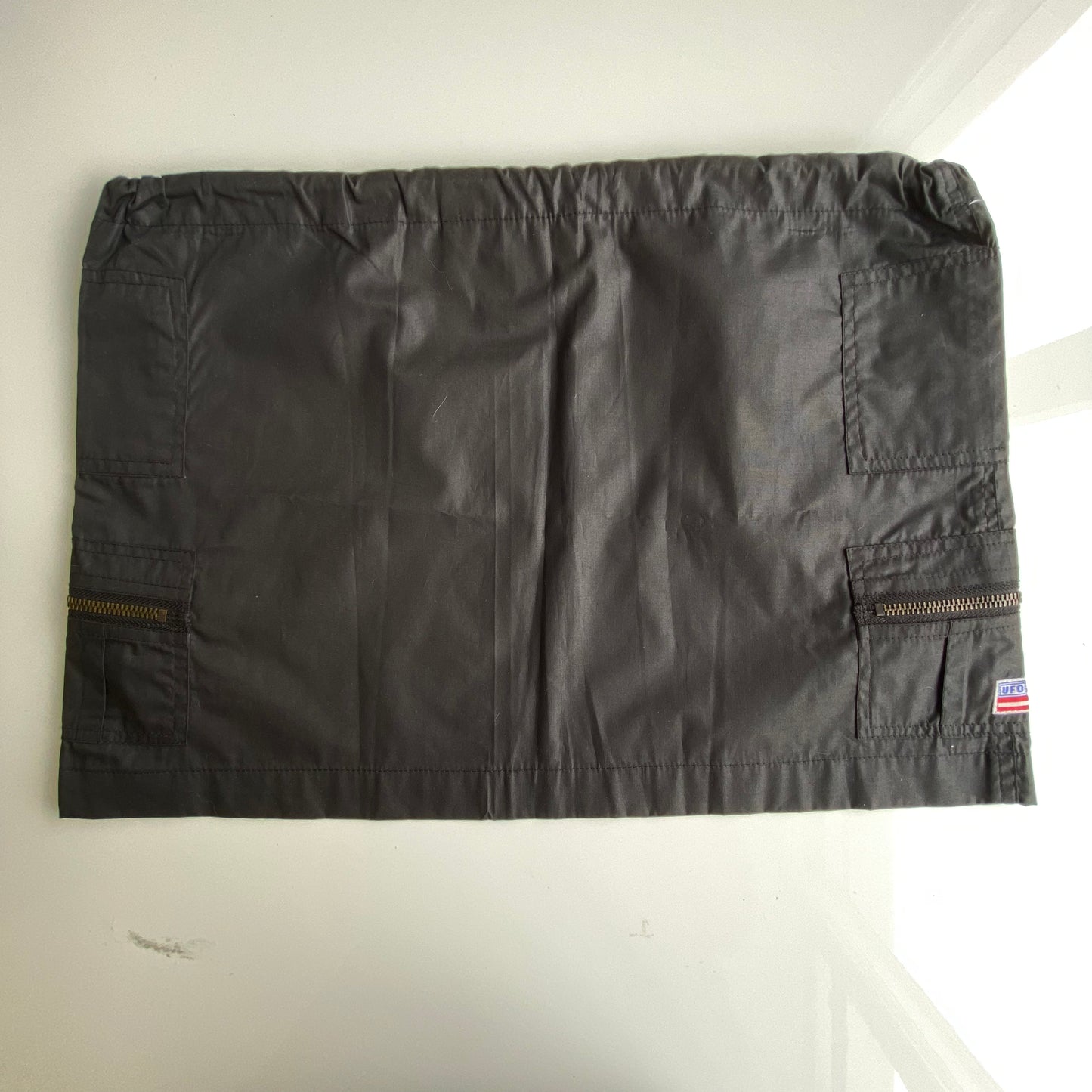 Vintage 90's Techwear Black Cargo Mini Skirt (S)