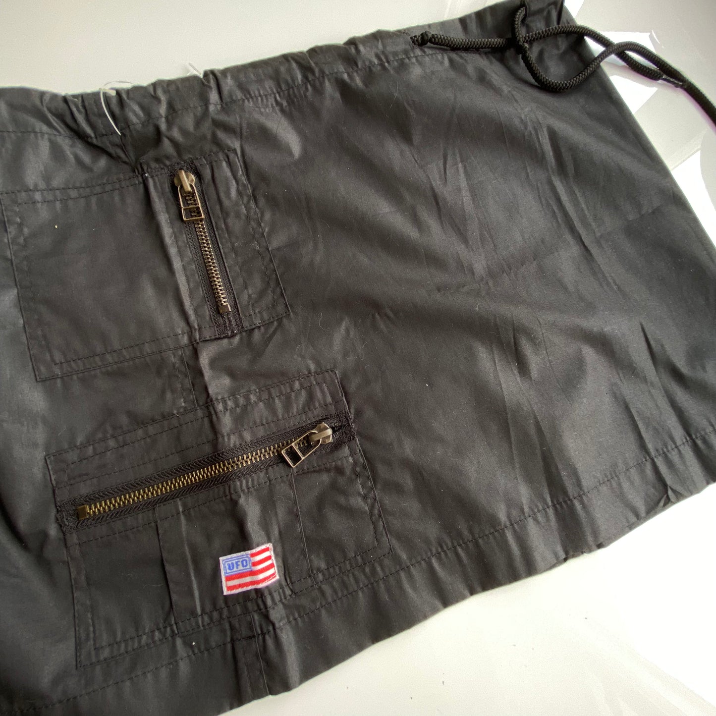 Vintage 90's Techwear Black Cargo Mini Skirt (S)