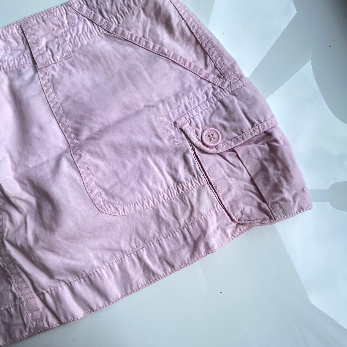 Vintage 90's Baby Pink Cargo Mini Skirt (34 EU / UK 6 / US 2)