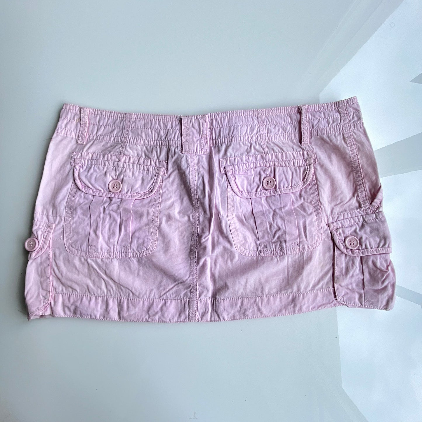 Vintage 90's Baby Pink Cargo Mini Skirt (34 EU / UK 6 / US 2)