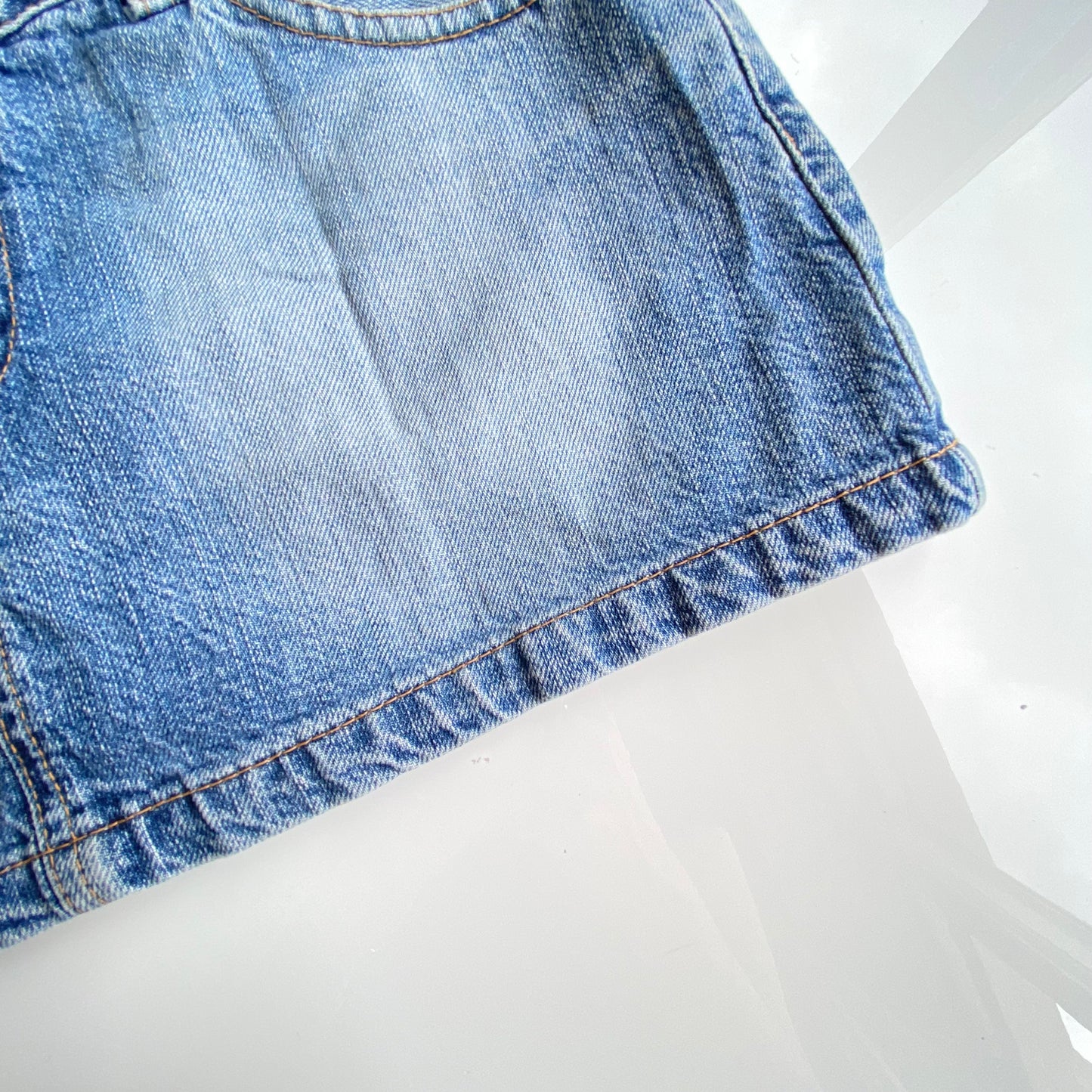 Vintage Y2K Micro Mini Blue Denim Skirt (36 EU / UK 8 / US 4)