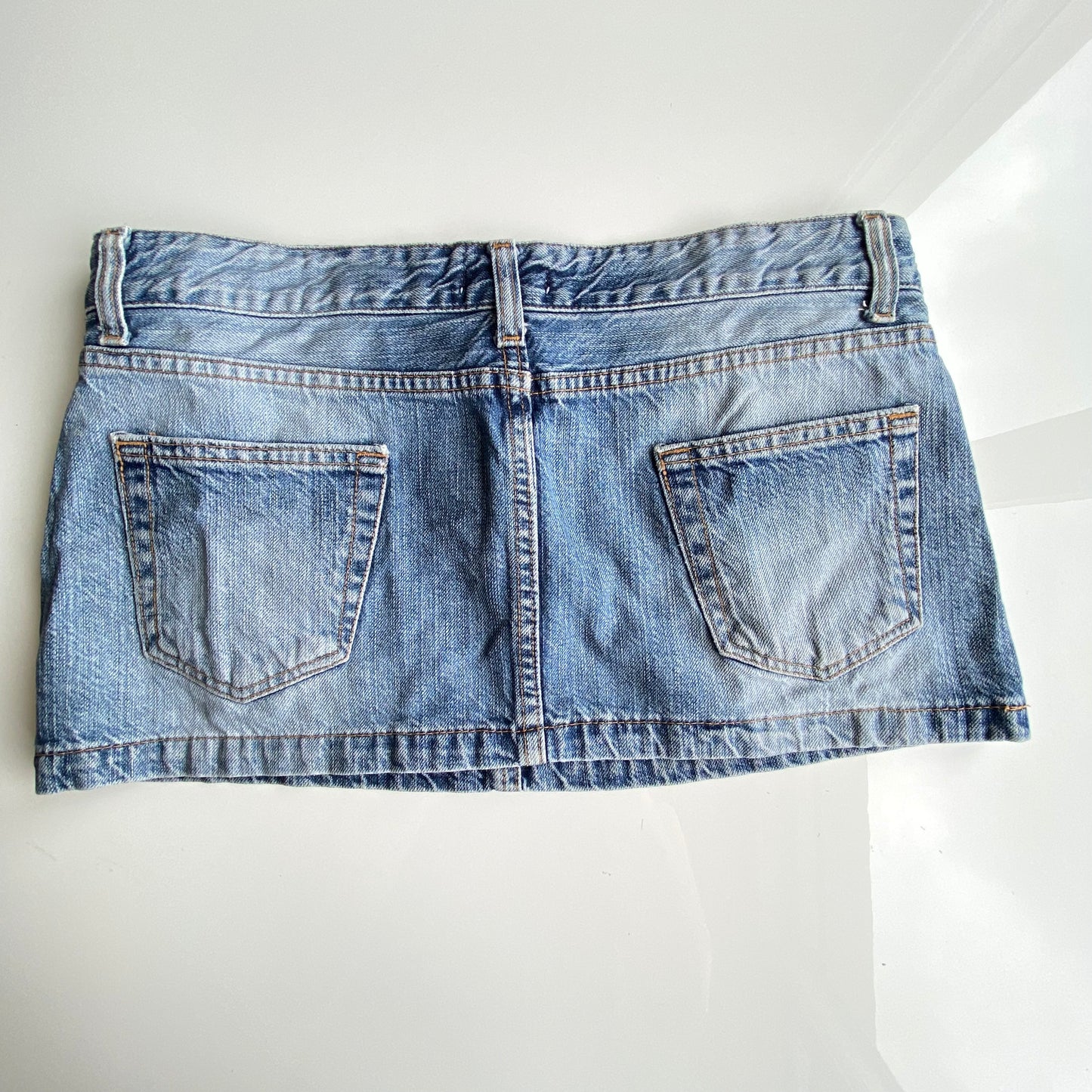 Vintage Y2K Micro Mini Blue Denim Skirt (36 EU / UK 8 / US 4)