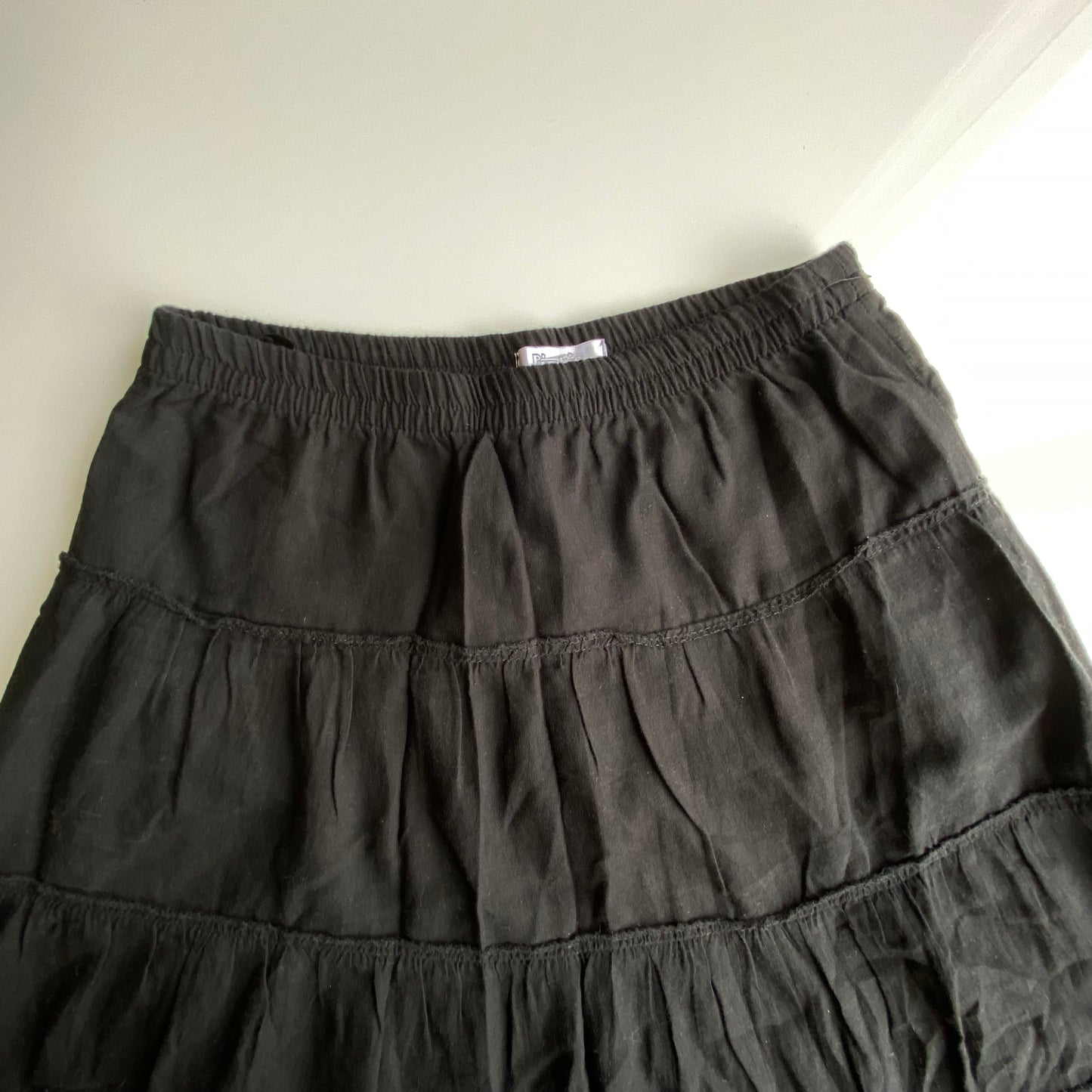 Vintage 90's Fairy Boho Black Maxi Skirt (S)