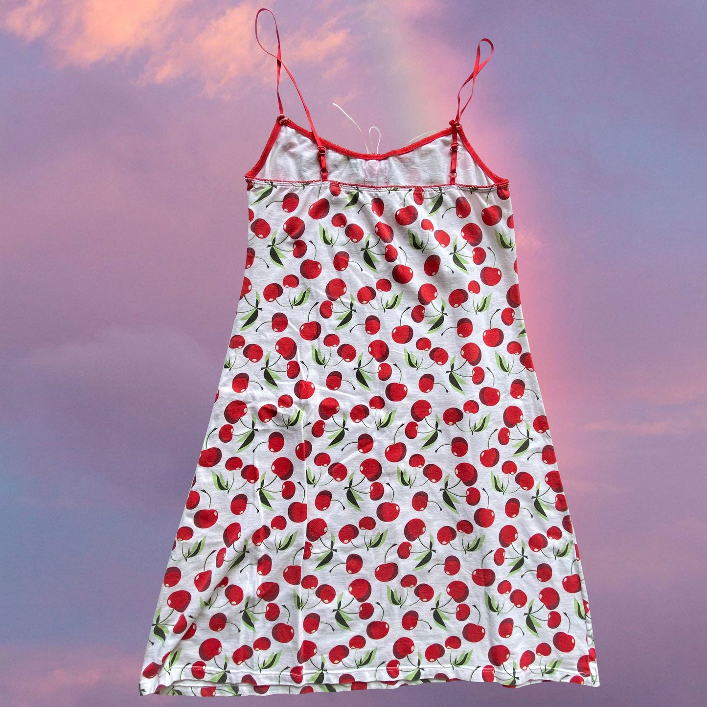 Vintage 90's Cute Cherry Cami Dress (36 EU / UK 8 / US 6)