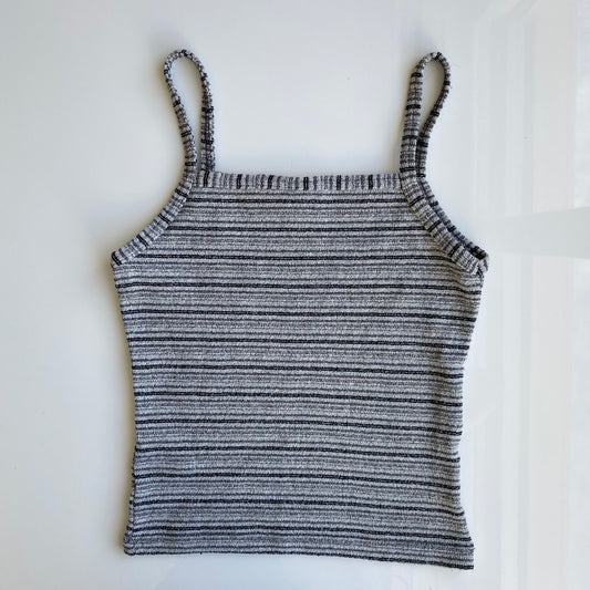 Vintage 90's Skater Grey Striped Cami Top (XS)