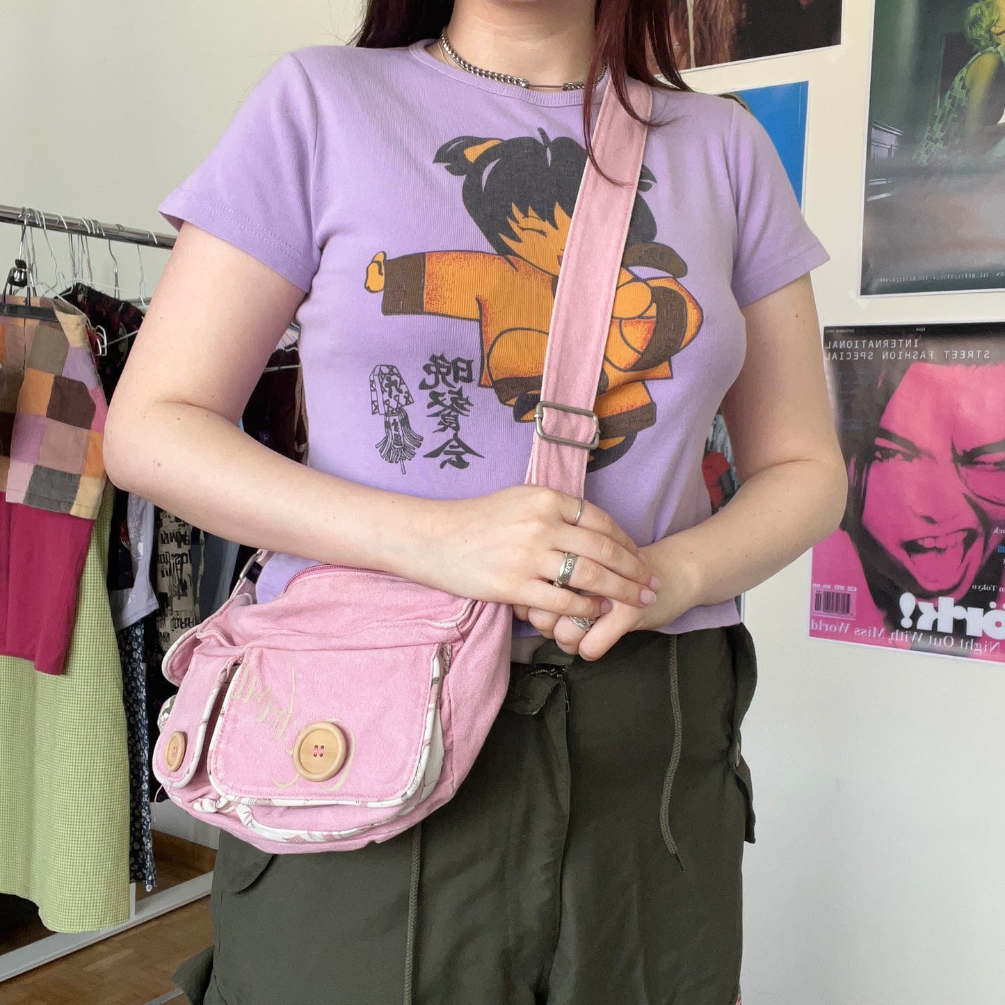 Vintage Y2K Pink Shoulder / Crossbody Bag