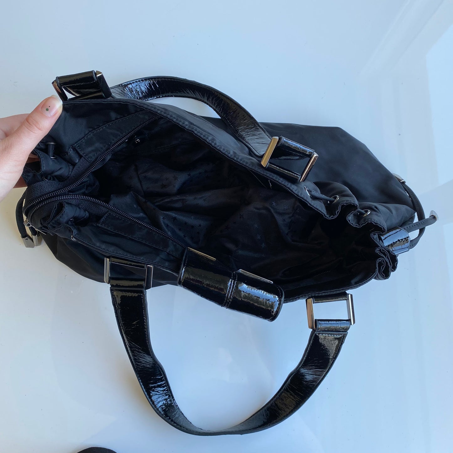 Vintage 90's Archive Mugler Black Shoulder Bag