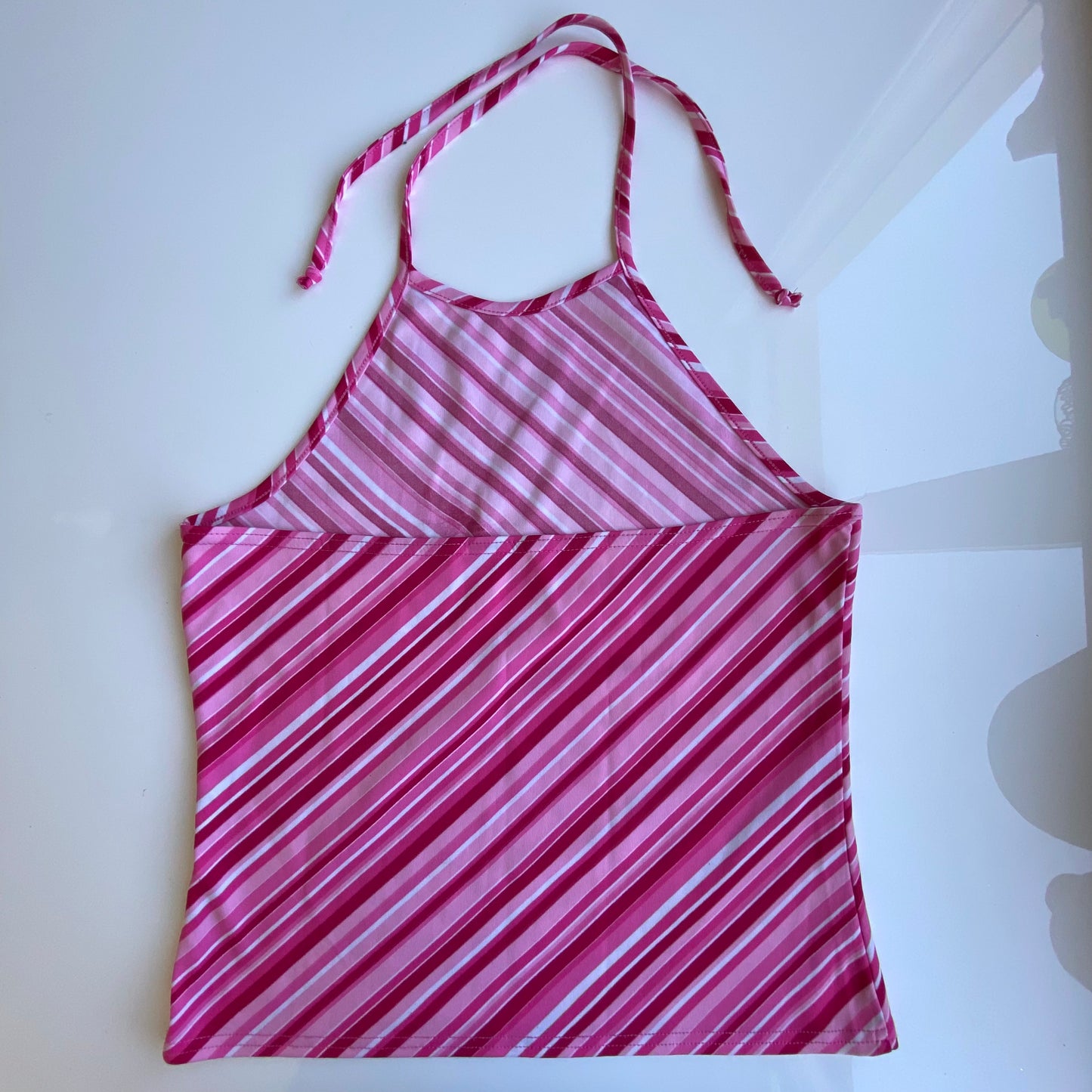 Vintage 90’s Sporty Pink Striped Halter Top (S/M)