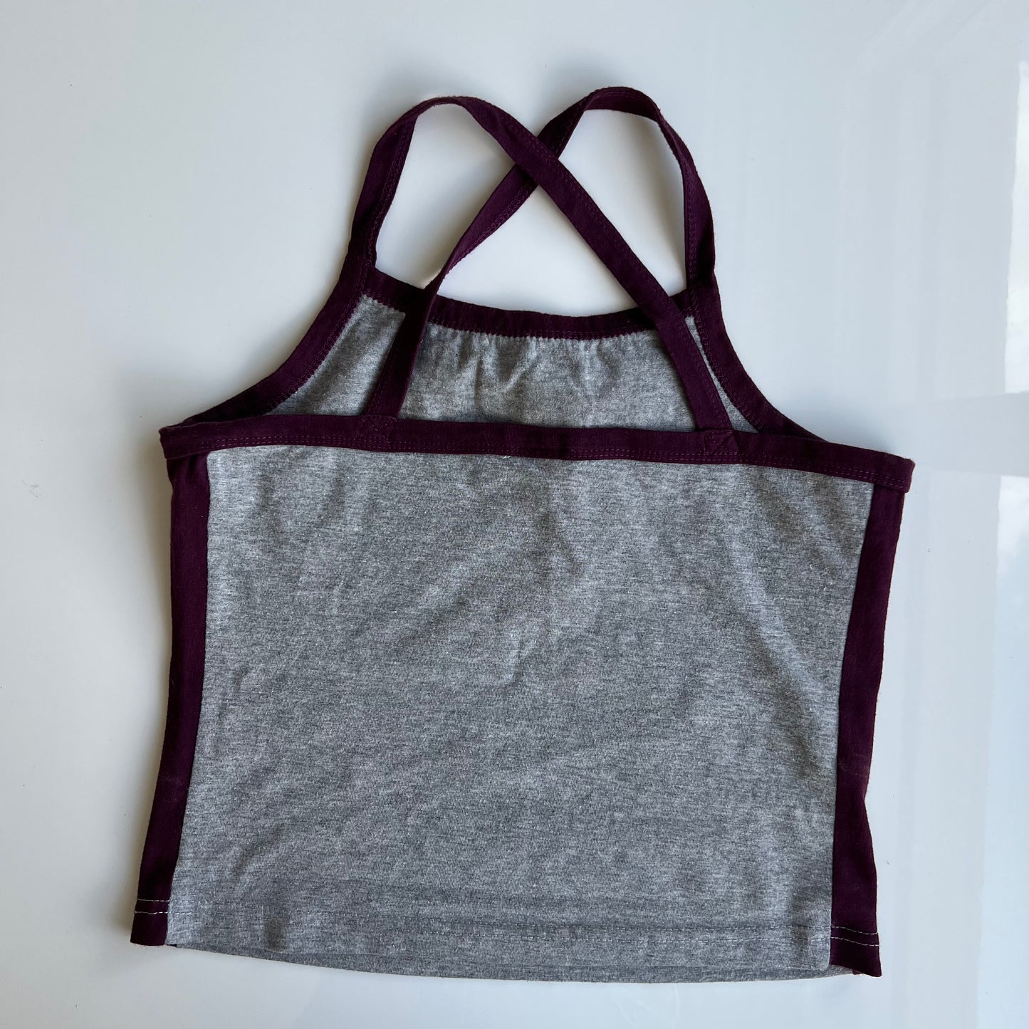 Vintage 90's Skater Grey and Purple Racerback Tank Top (XS/S)