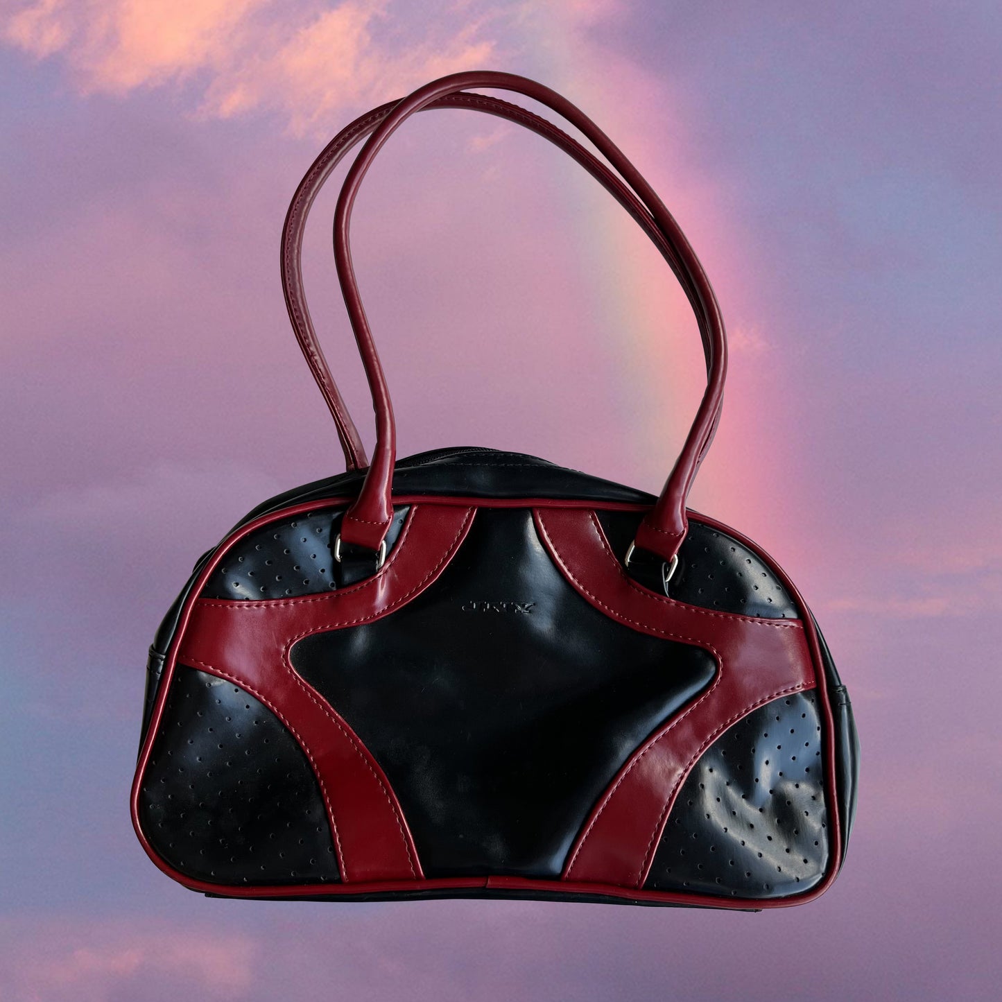 Vintage 90's Model Off Duty Black and Red Bowling Bag