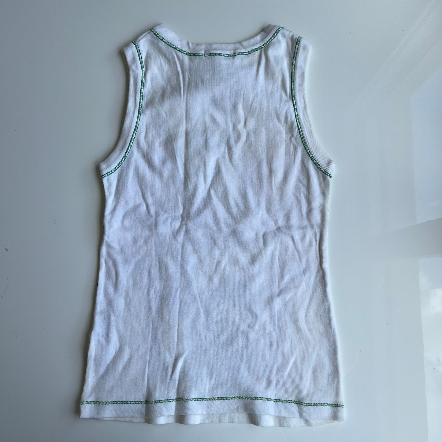 Vintage 90's Funky Adam and Eve White Tank Top (S)