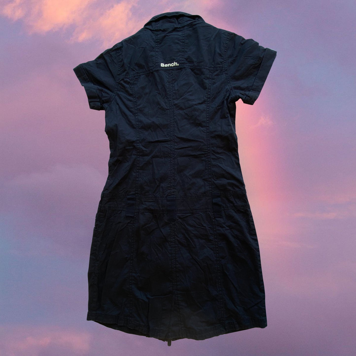 Vintage 90’s Grunge Black Cargo Mini Dress (M)