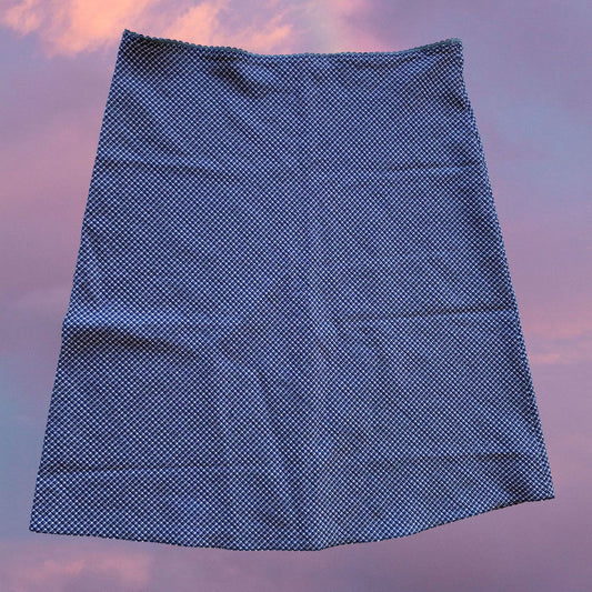 Vintage 90’s Clueless Blue Vichy Midi Skirt (M)
