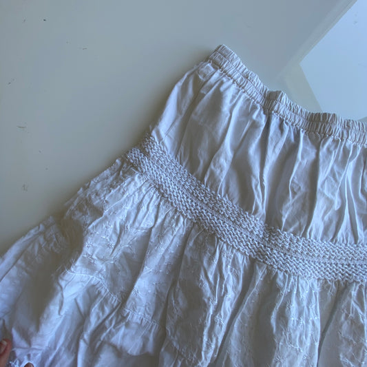 Vintage 90’s Fairy Boho White Midi Skirt (XS)