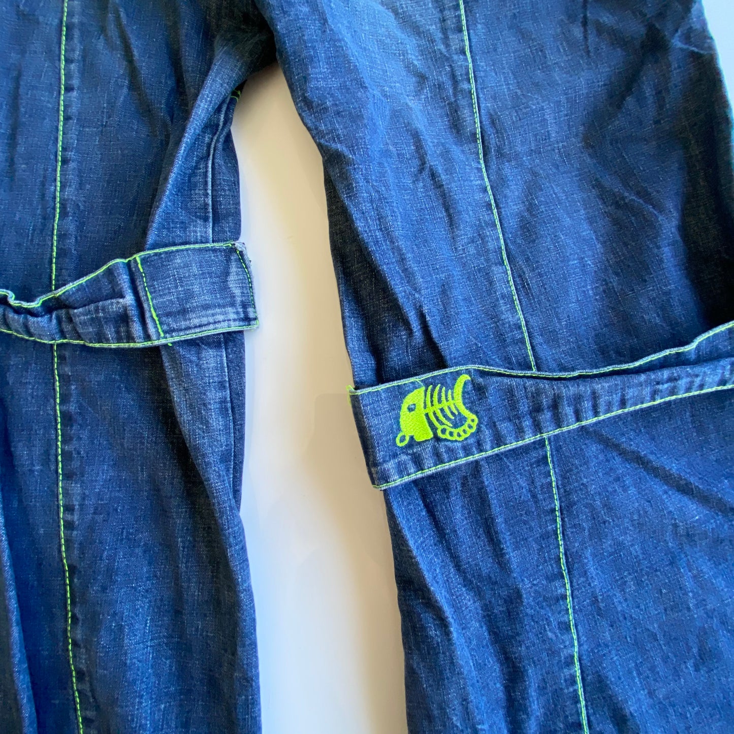 Vintage 90’s Punkyfish Cyber Rave Low Waist Ultra Flared Jeans (38)